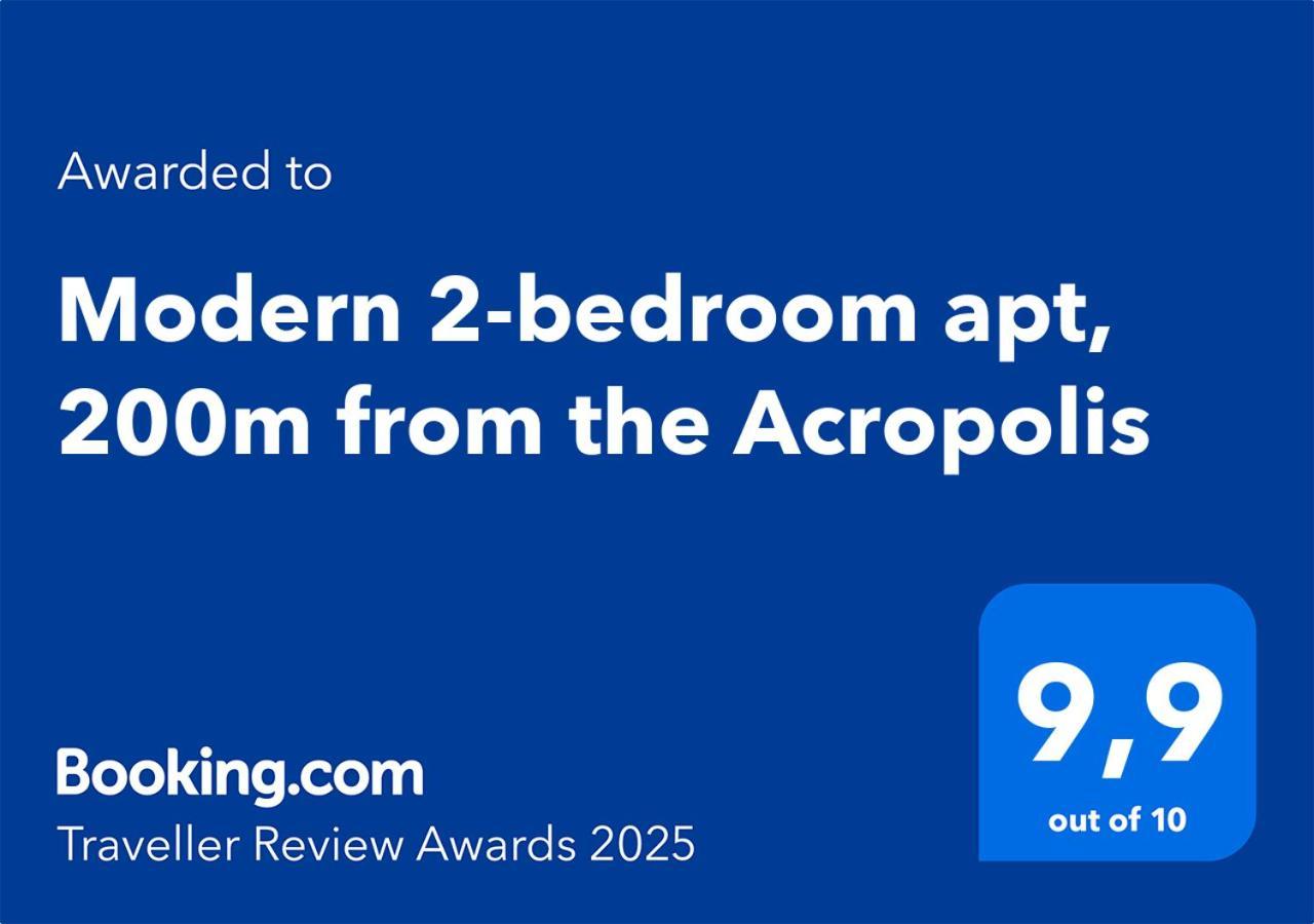 Modern 2-Bedroom Apt, 200M From The Acropolis Atene Esterno foto